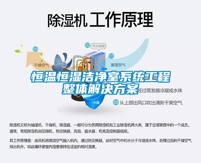 恒温恒湿洁净室系统工程整体解决方案