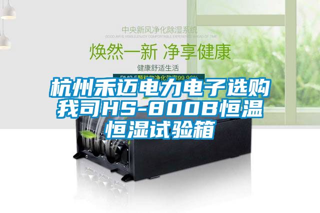 杭州禾迈电力电子选购我司HS-800B恒温恒湿试验箱